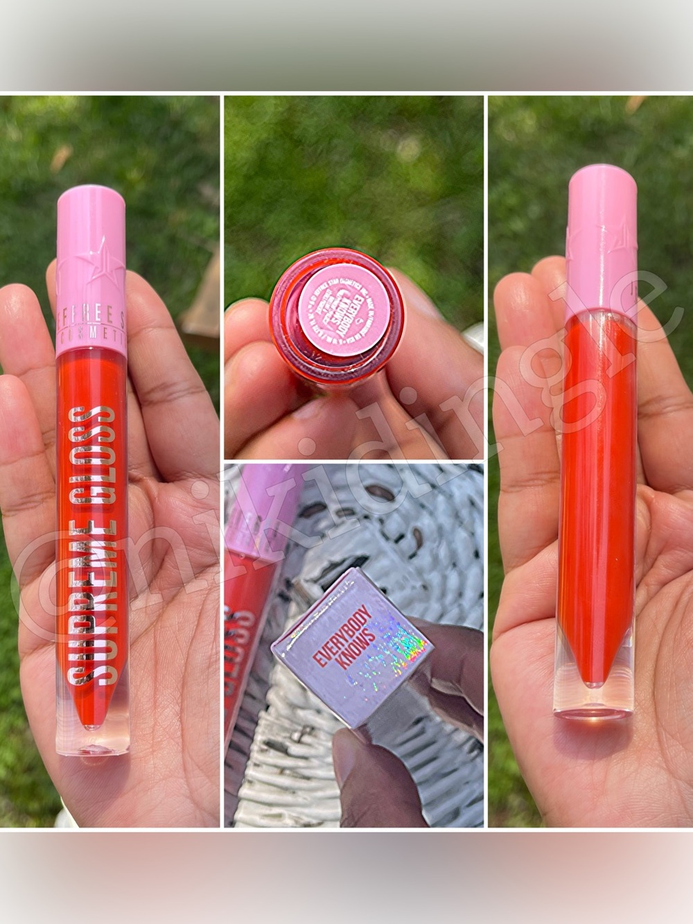 NEW Jeffree Star Cosmetics Supreme Gloss Everybody Knows Orange Red Hot Lipstick